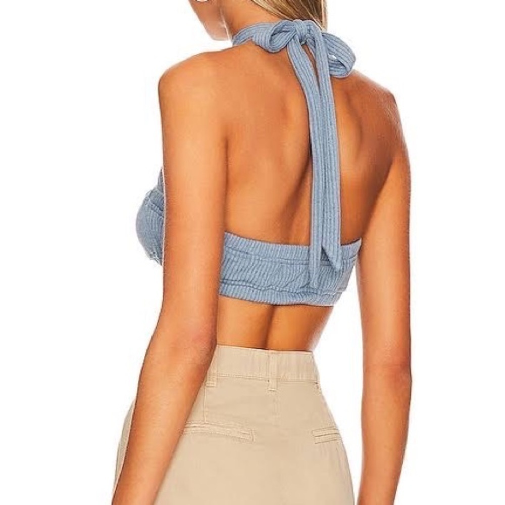 NWT WeWoreWhat The Halter Bra Top in Ivory Spice Girls Y2K Hailey Bieber - Picture 2 of 8